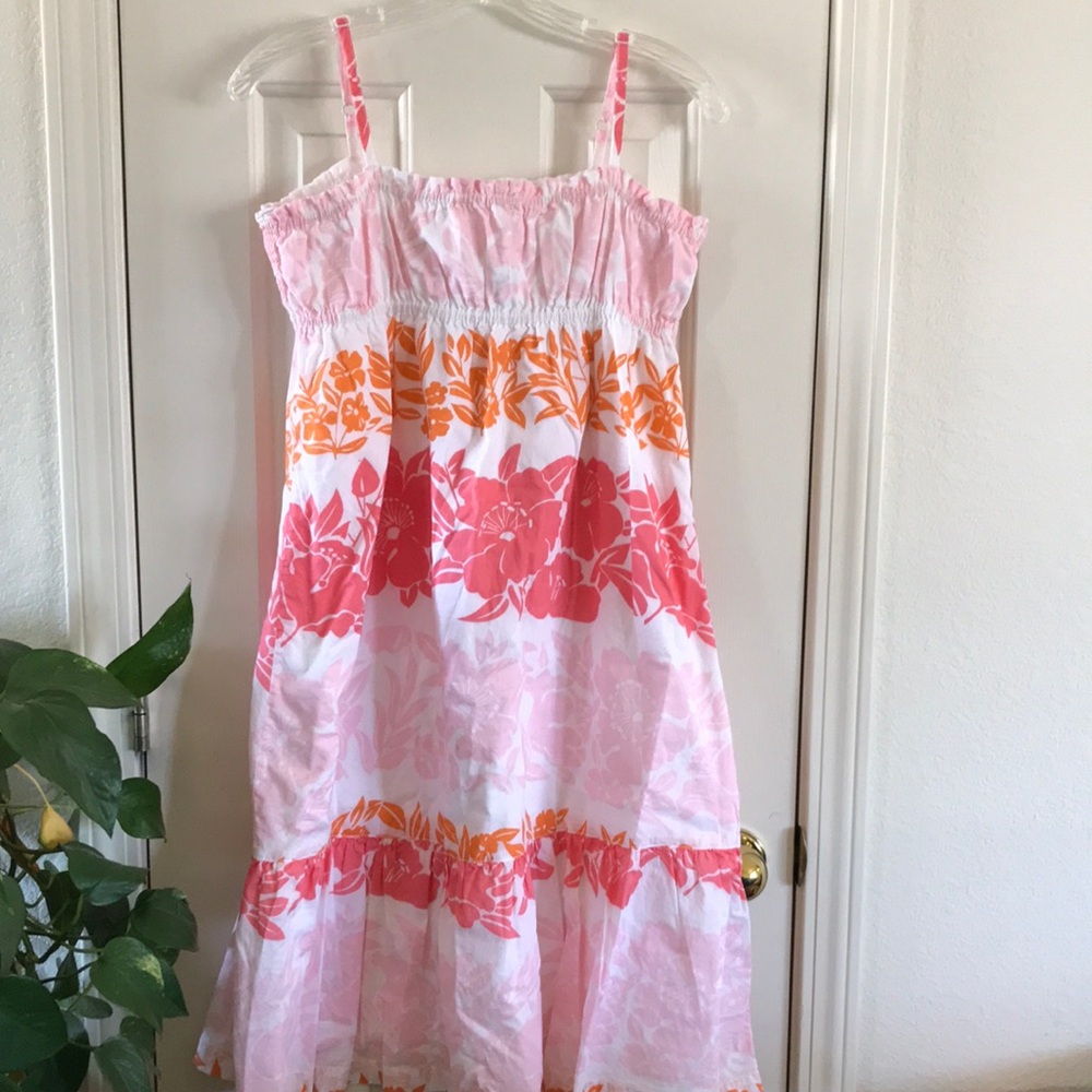 GAP Pink Sundress with Orange Floral Print